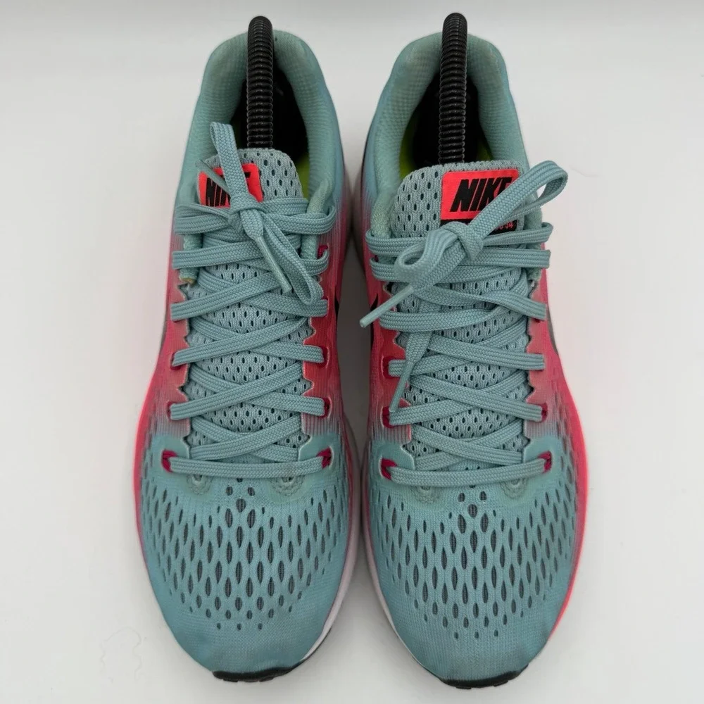 Women's Nike Air Zoom Pegasus 34 Mica Blue Racer Pink Running Sneakers Size 8‎
